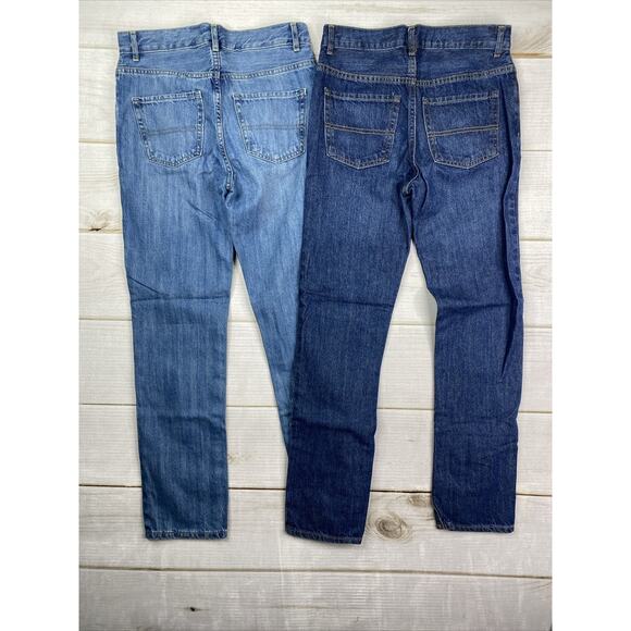 2 Pairs Of Boys Jeans The Children's Place Size 14 Straight Leg Dark & Med NWT - Picture 7 of 11